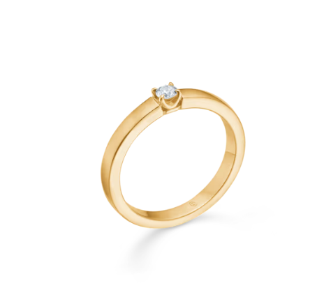 CROWN ALLIANCE ring i 14 kt. guld m. diamant