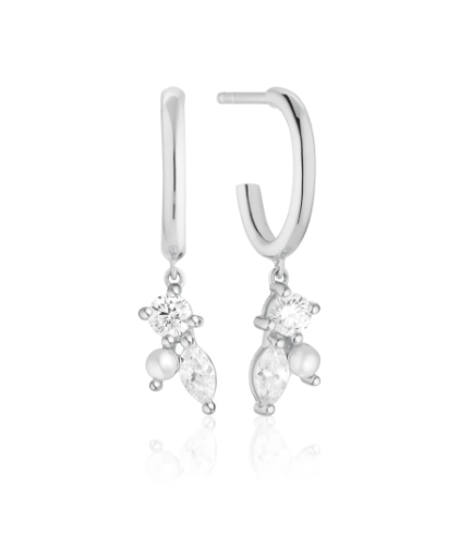 ØRERINGE ADRIA TRE CREOLO - MED HVIDE ZIRKONER