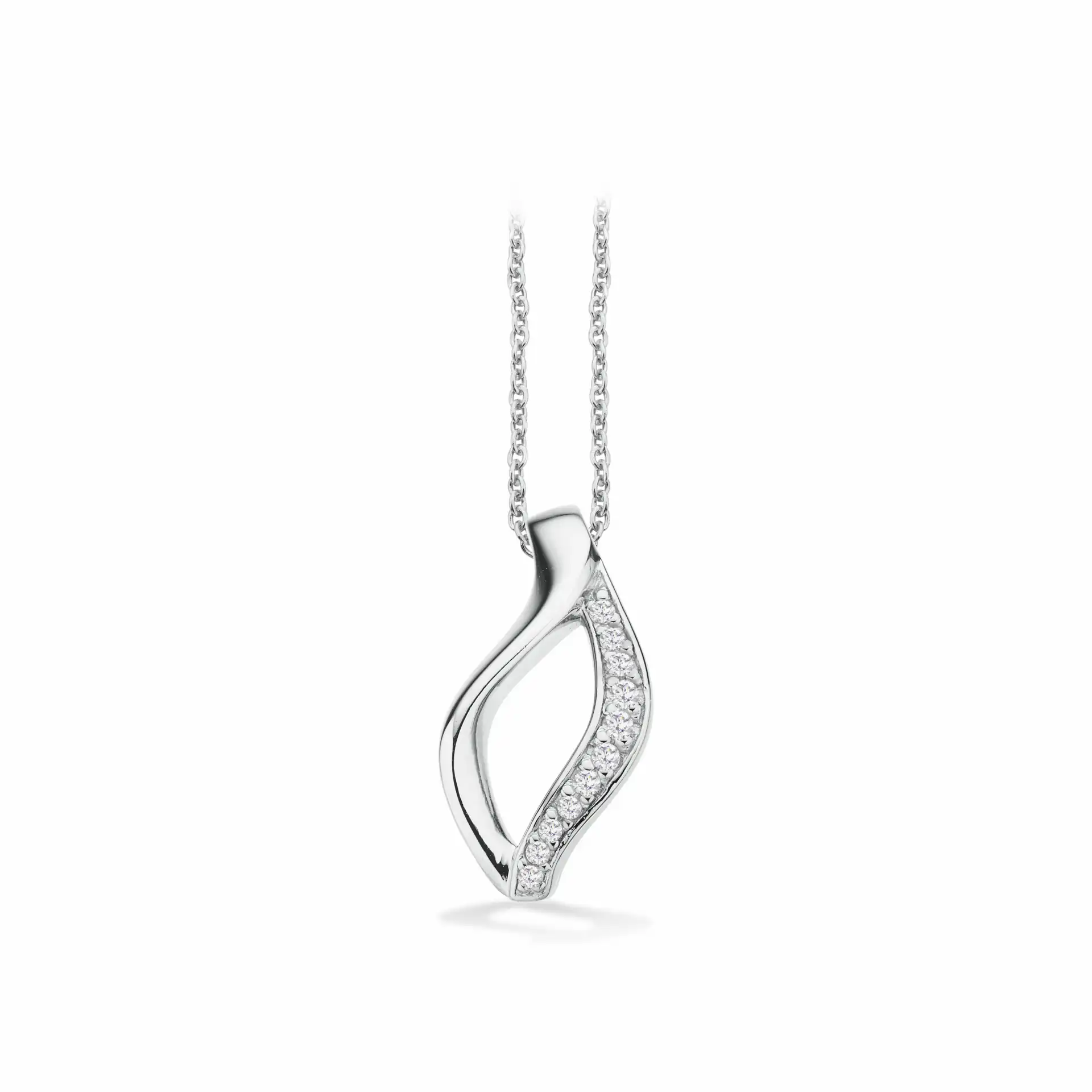 Halskæde m. zirkonia