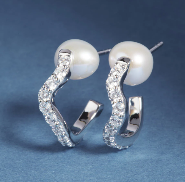 Ponza Creolo Medio sølv øreringe