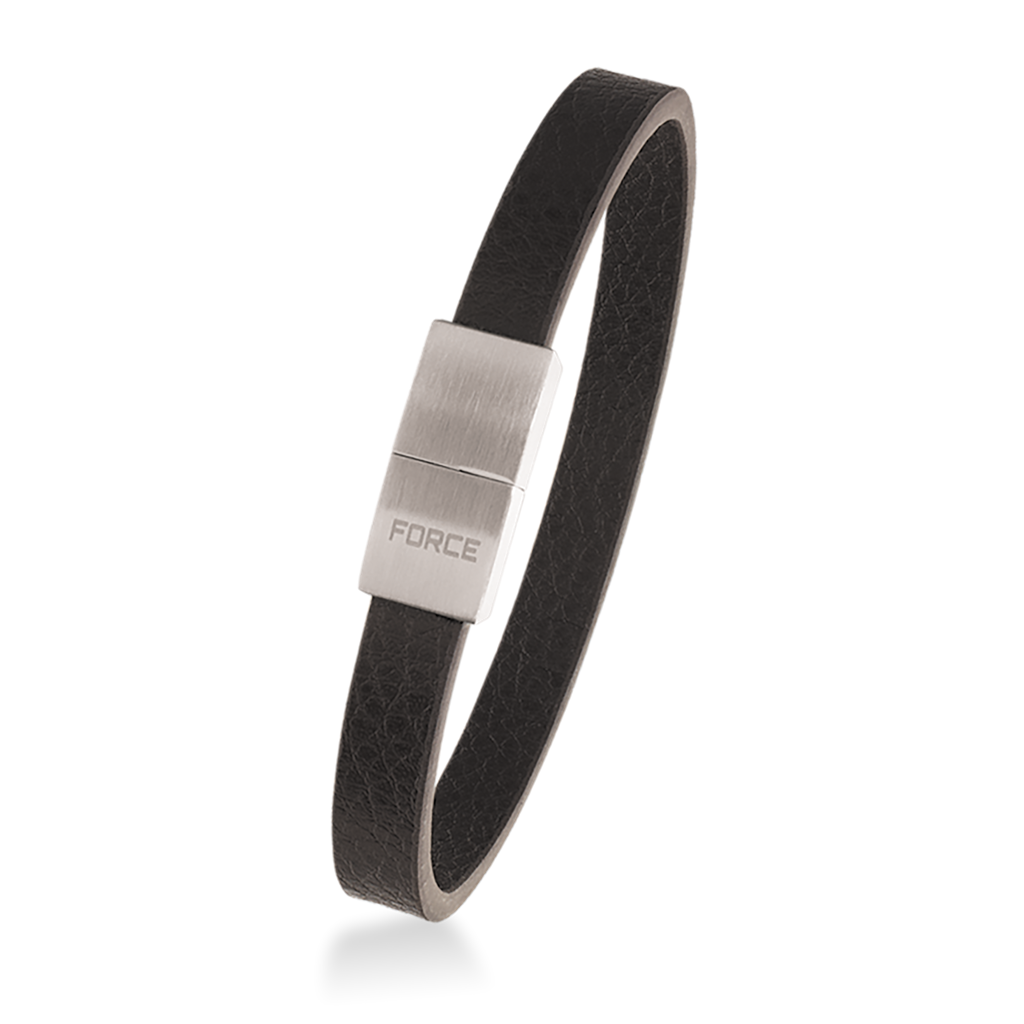 Force brun læderarmbånd