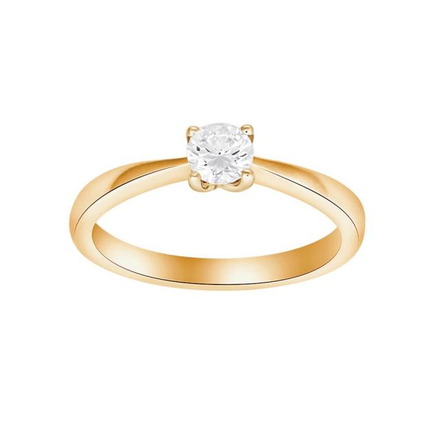 14 kt. guld ring m. 0.40 ct. brillant