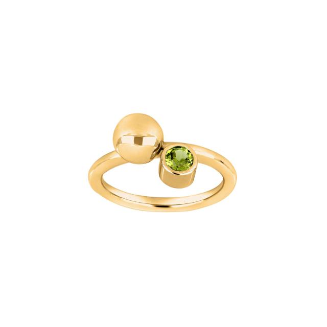 Forgyldt ring m. peridot