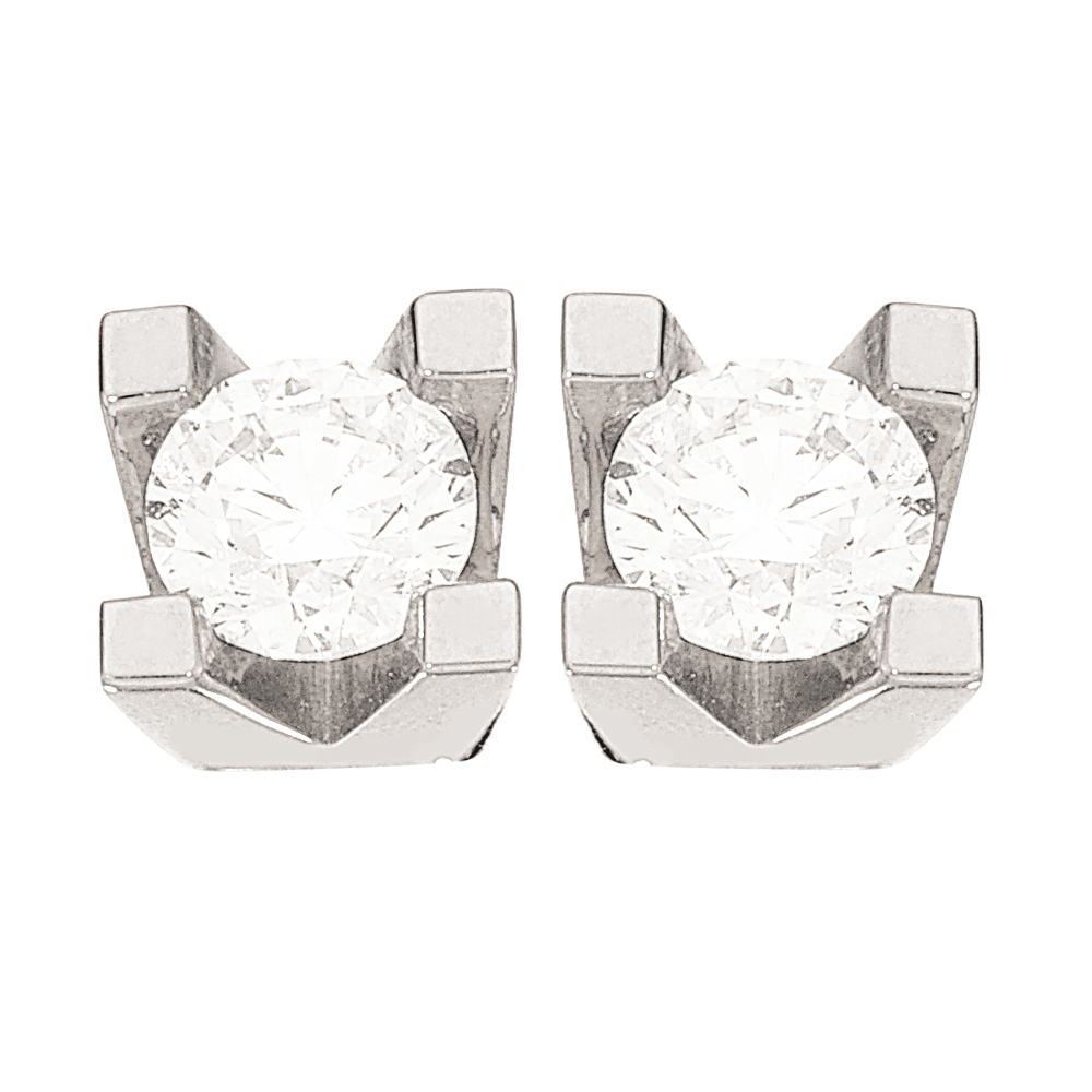 Kleopatra ørestikker i 14kt. hvidguld med diamanter - Sct. Mathias Ure & Guld