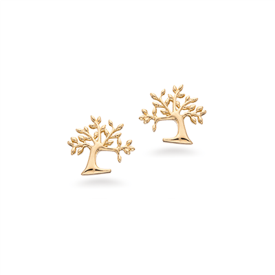8 kt. guld livets træ ørestikker