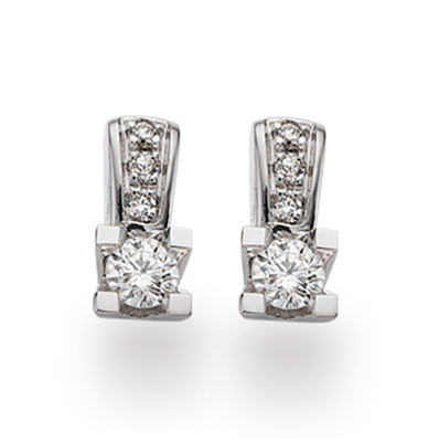 Kleopatra Queen ørestikker Hvidguld