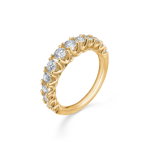 Crown Princess ring i 14 kt. guld m. brillanter