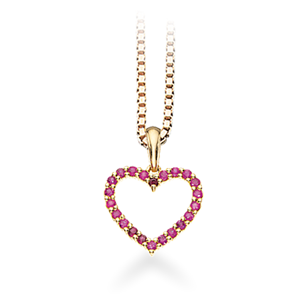 14 kt. Dazzling hjerte kæde