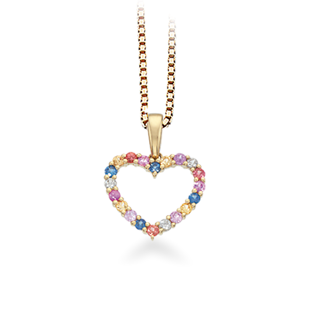 14 kt. vedhæng med safir