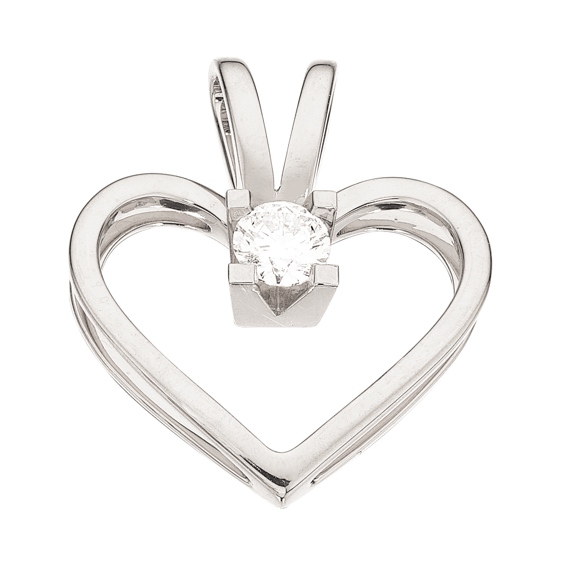 Kleopatra hjertevedhæng i 14kt. hvidguld med diamanter - Sct. Mathias Ure & Guld