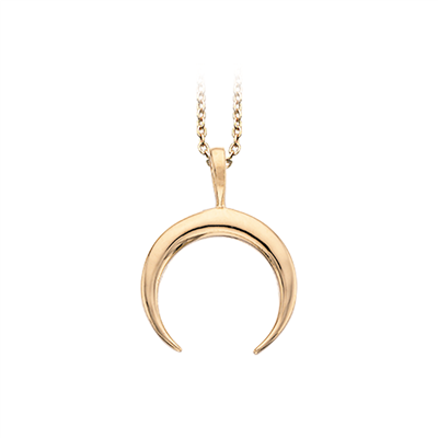 8 kt. guld halvcirkel halskæde