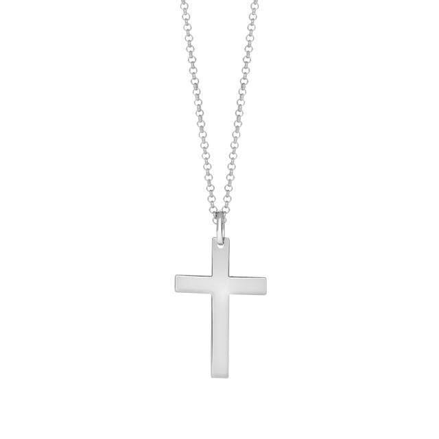 Sølv kors halskæde