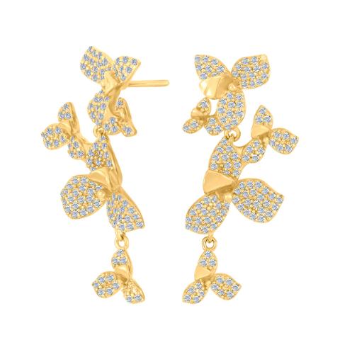 Forgyldt sølv ørehængere LOUISENOR