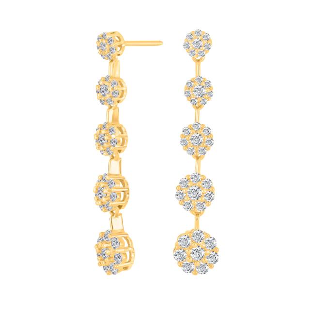 Forgyldt sølv ørehængere LISANOR