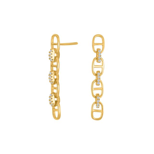 Forgyldt sølv ørehængere LARANOR