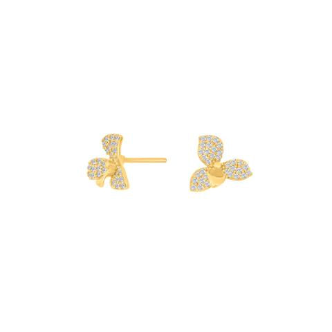 Forgyldt sølv ørestikker LOUISENOR 8mm