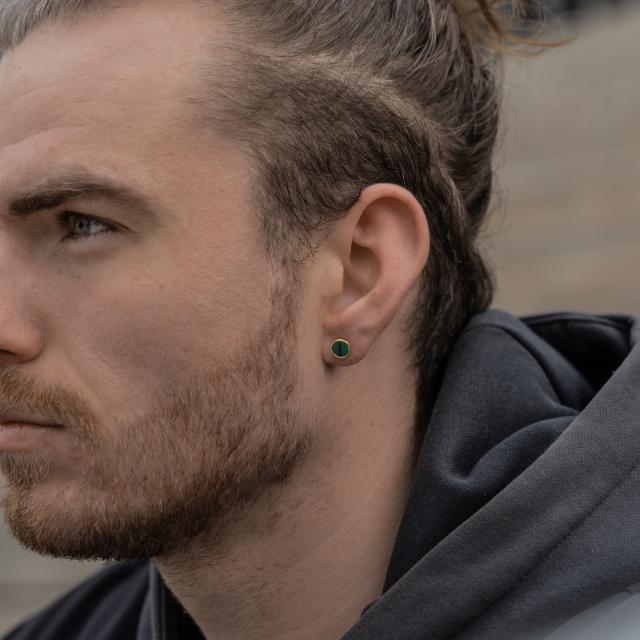 SON of Noa forgyldt ørestik M. Malakit