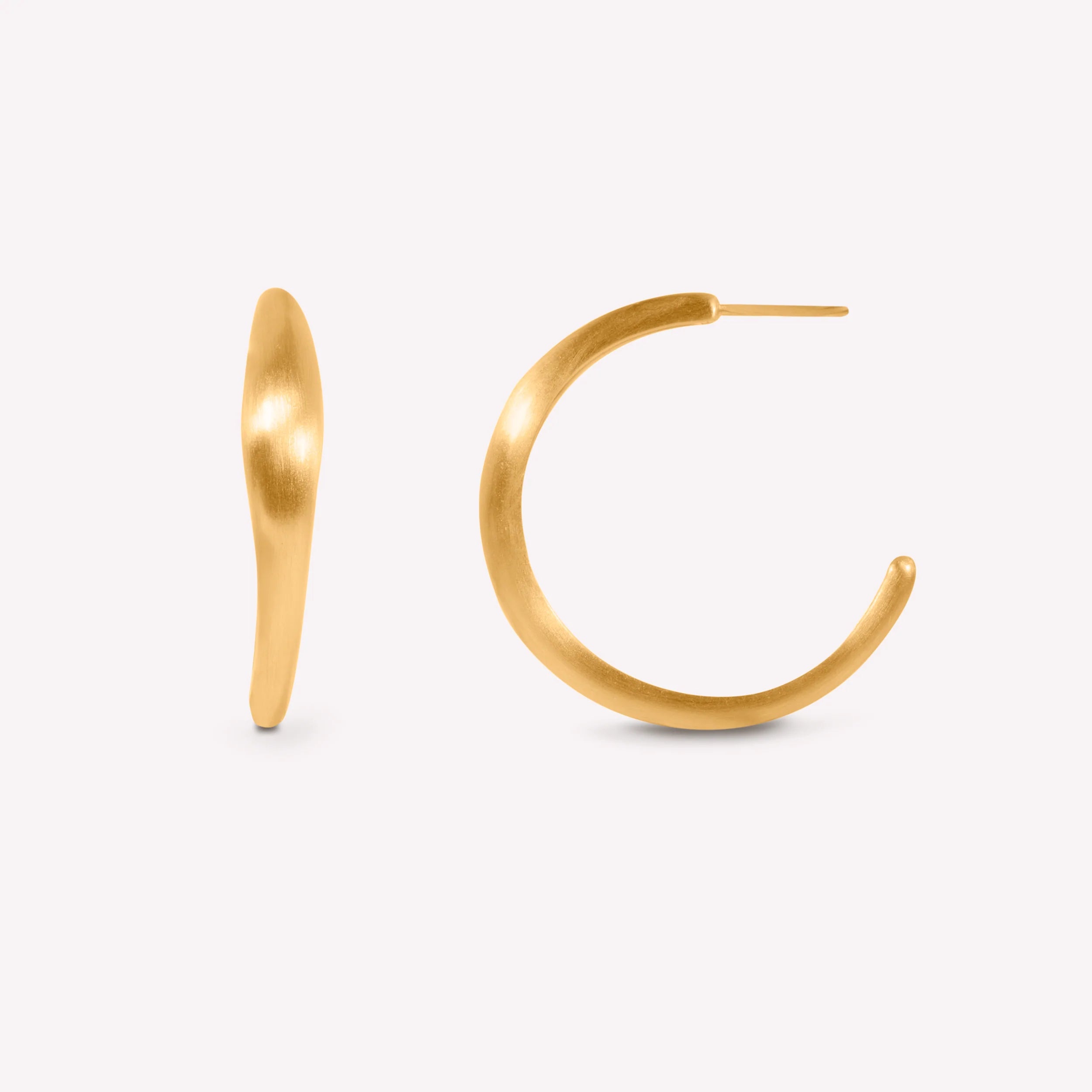 Ocean Flow XL Hoops Forgyldt