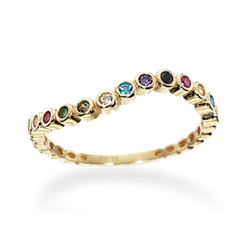 8 kt Rainbow ring