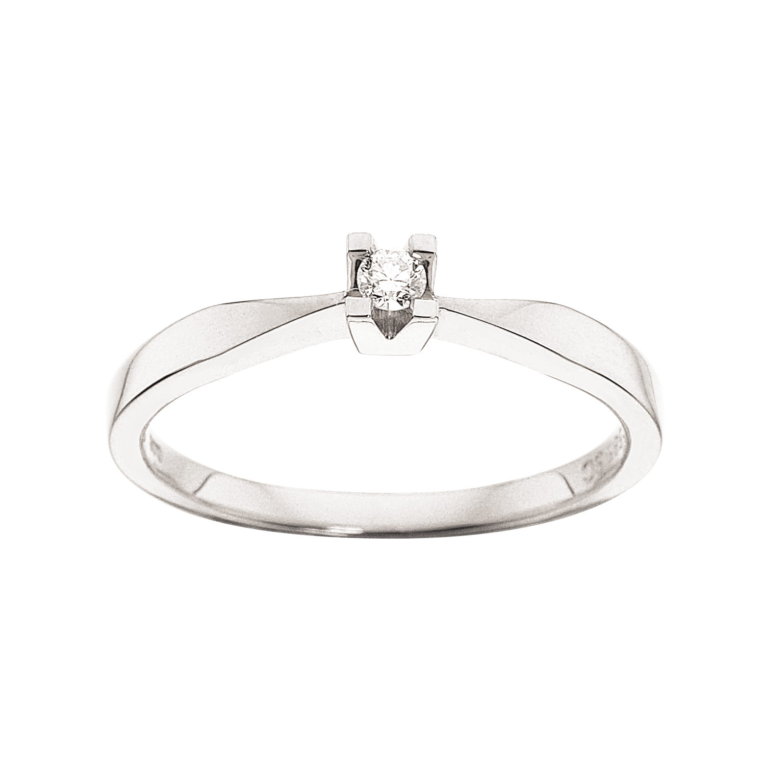 Kleopatra ring i 14kt. hvidguld med diamanter - Sct. Mathias Ure & Guld