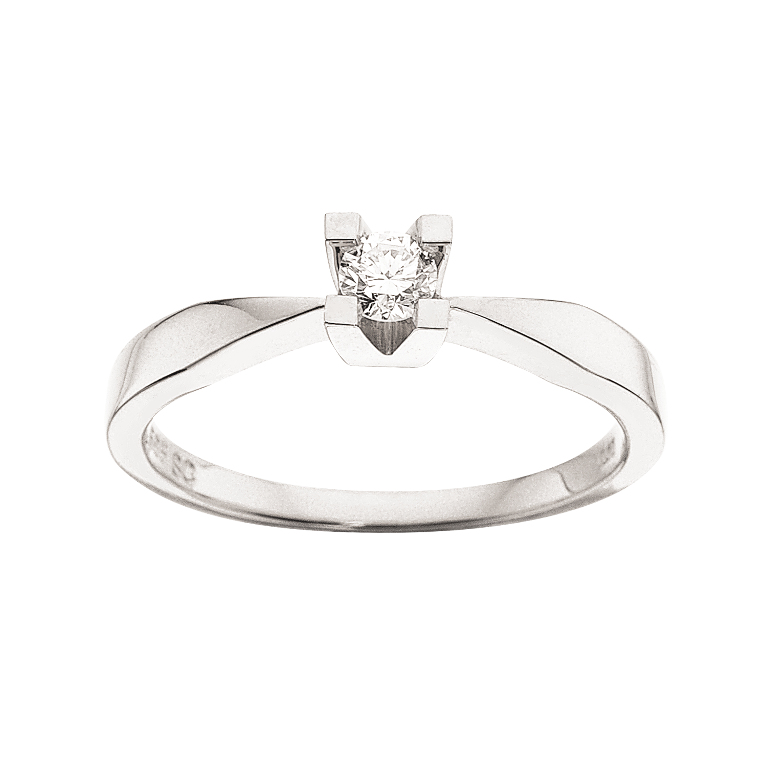 Kleopatra ring i 14kt. hvidguld med diamanter - Sct. Mathias Ure & Guld