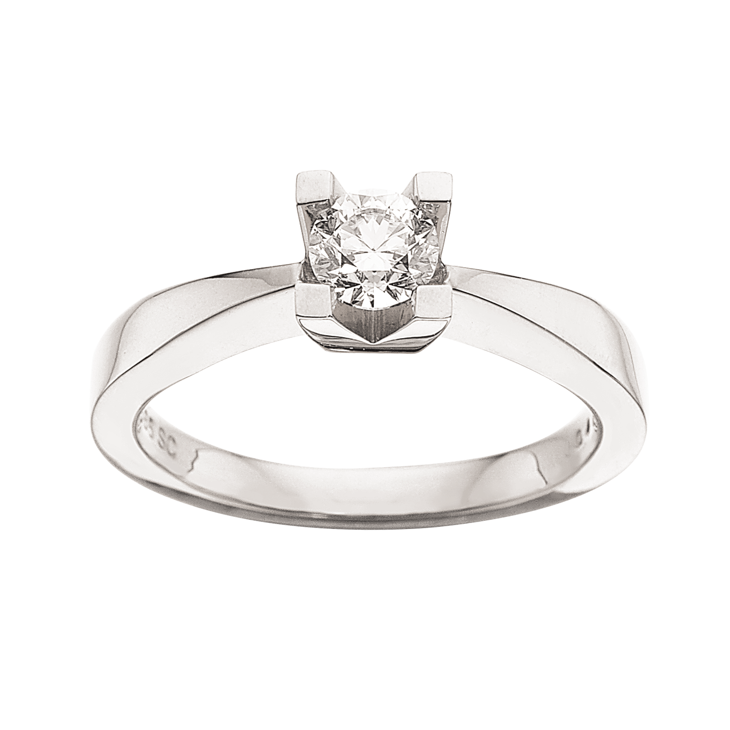 Kleopatra ring i 14kt. hvidguld med diamanter - Sct. Mathias Ure & Guld