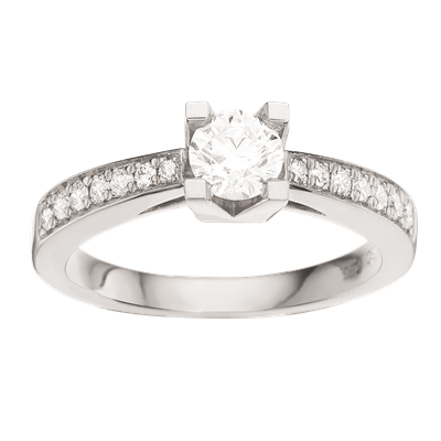 Kleopatra Queen Ring Hvidguld