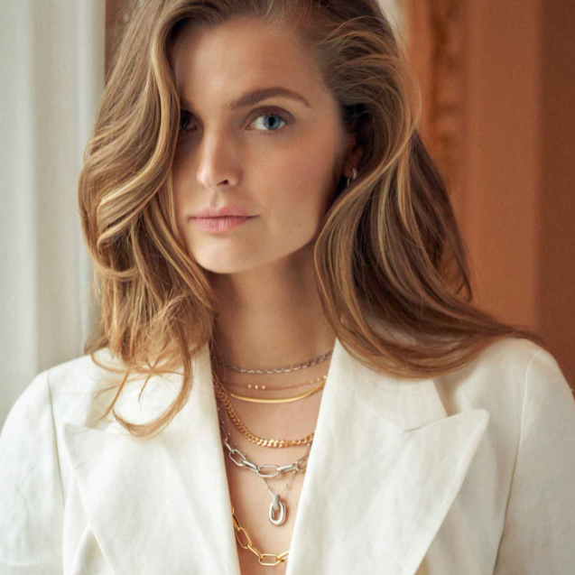 Halskæde Serpente, sterling sølv - Sct. Mathias Ure & Guld