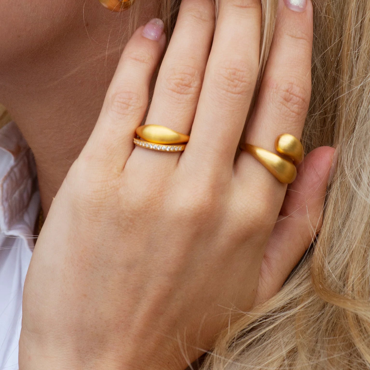 Ocean Flow Duo Ring Sølv