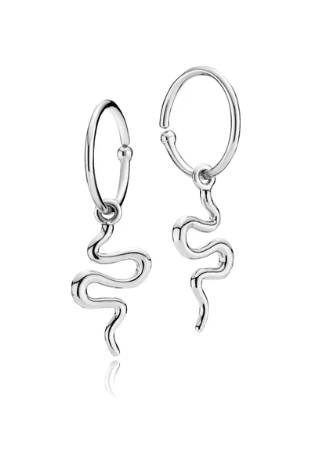 Young One Snake, Creol ørehænger, sølv - Sct. Mathias Ure & Guld