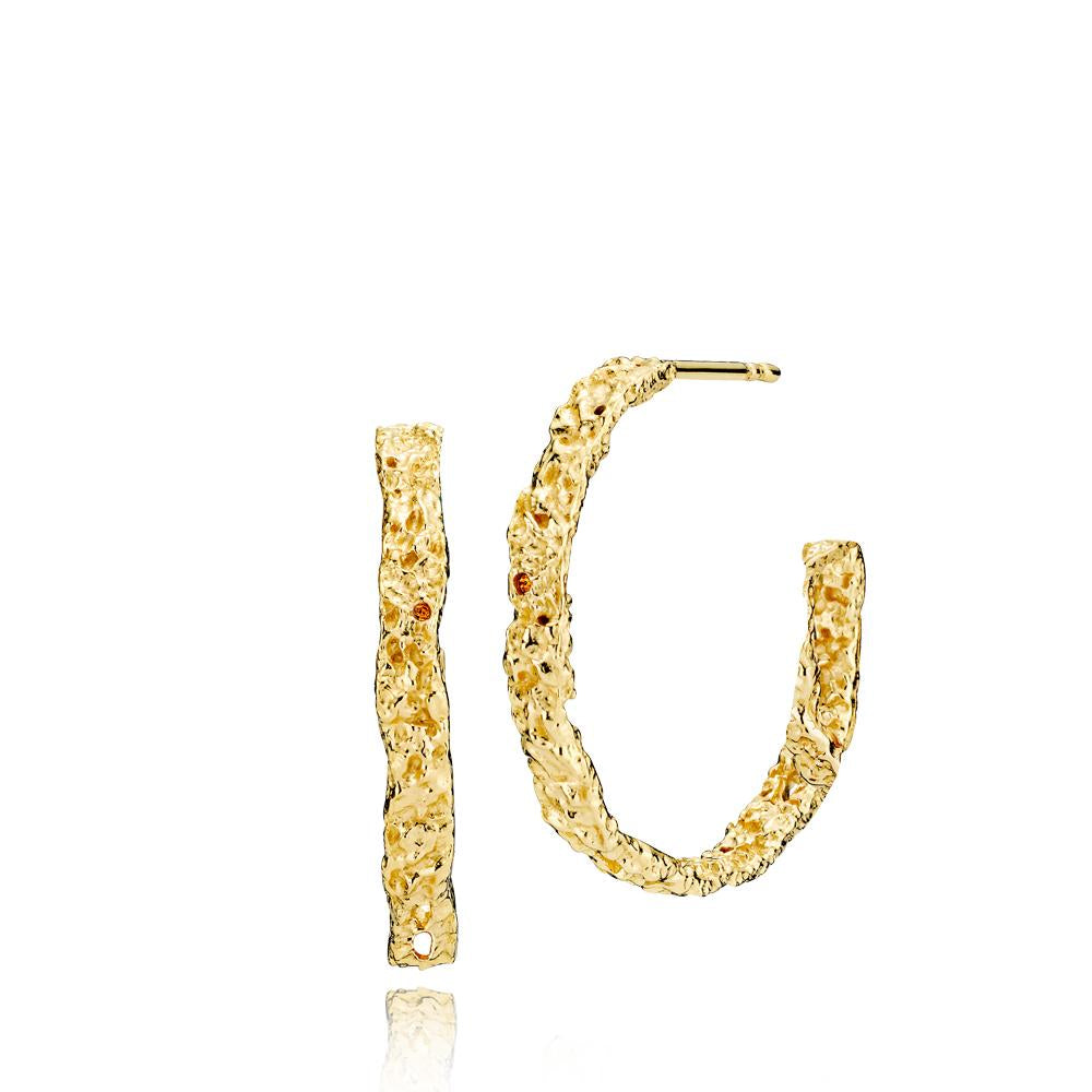 Silke by sistie, creoler forgyldt sølv - Sct. Mathias Ure & Guld